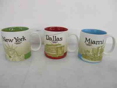 Starbucks Collectors Mugs New York Miami Dallas - Sold on eBay Jan, 11th 2020 for $16.50