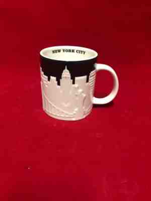 STARBUCKS New York City Relief Mug 3D Black White 16 oz Coffee Cup Skyline 2010 - Sold on eBay Jan, 11th 2020 for $20.00