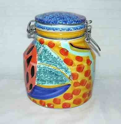 STARBUCKS CIAO ITALYA BELLINI HAND PAINTED ITALY CANISTER COOKIE JAR - Sold on eBay Jan, 11th 2020 for $23.99