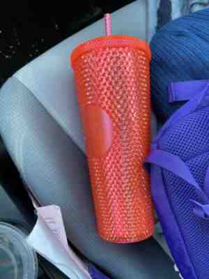 NEW STARBUCKS 2019 Neon Pink Studded Cold Cup Tumbler Christmas HOLIDAY In Hand - Sold on eBay Jan, 11th 2020 for $15.05
