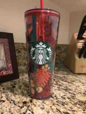 NEW Winter Holiday Starbucks 2019 Venti Red, Gold, Green Cold Cup Tumbler 24oz - Sold on eBay Jan, 11th 2020 for $25.00