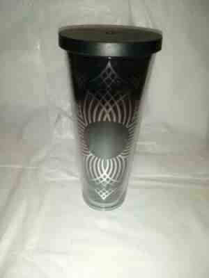 Starbucks 24 oz tumbler Black/Silver No mermaid - Sold on eBay Jan, 11th 2020 for $15.00
