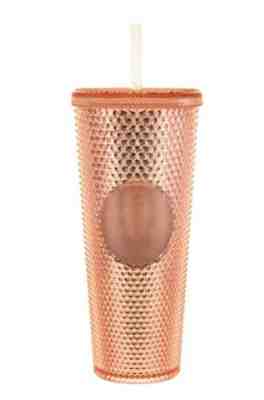 Starbucks Venti Tumbler Studded Rose Gold/Pink Diamond Iridescent Cold Cup 24oz - Sold on eBay Jan, 10th 2020 for $53.00