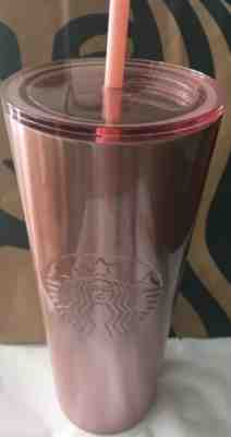 Starbucks 2019 Holiday Rose Gold Metallic Tumbler RARE - Sold on eBay Jan, 14th 2020 for $27.00