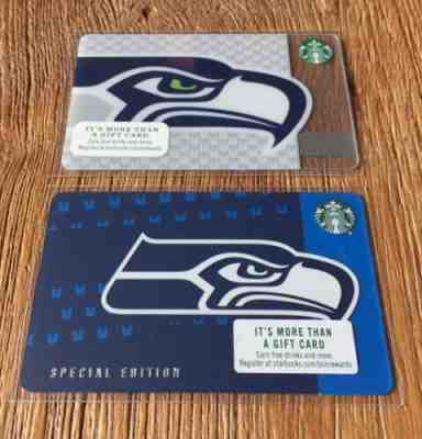 Starbucks cards Seattle Seahawks The ORIGINAL Limited Edition 2013 and 2018! - Sold on eBay Jan, 14th 2020 for $17.50