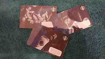 #1 2 3!! STARBUCKS Malaysia 2019 Constellation Gift Cards Gorgeous Set US Seller - Sold on eBay Jan, 13th 2020 for $25.02