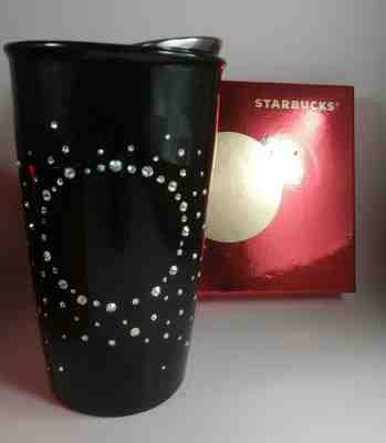 Starbucks Double Wall Traveler Tumbler Mug Black Swarovski Crystals Ltd Edition - Sold on eBay Jan, 13th 2020 for $89.99