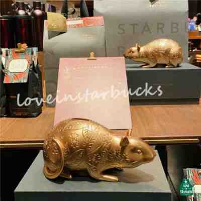 Rare China 2020 Starbucks Shanghai Roastery Year Of Rat Golden Rat Piggy Bank - Sold on eBay Jan, 13th 2020 for $149.99
