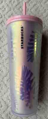 NEW Starbucks 2019 Holiday RARE Pink Pine Cone Tumbler Iridescent Rainbow Matte - Sold on eBay Jan, 13th 2020 for $32.95