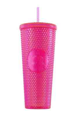 Starbucks 2019 Holiday Tumbler Cup Neon Pink 24oz - Sold on eBay Jan, 13th 2020 for $30.00