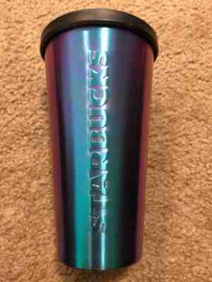 2014 Starbucks Cold Cup Travel Tumbler 16oz Irridescent Purple - Sold on eBay Jan, 13th 2020 for $20.00