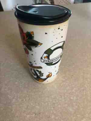 Starbucks 2015 Tattoo Mermaid Siren Ceramic Travel Mug Cup Tumbler 12 OZ NWT - Sold on eBay Jan, 13th 2020 for $65.00