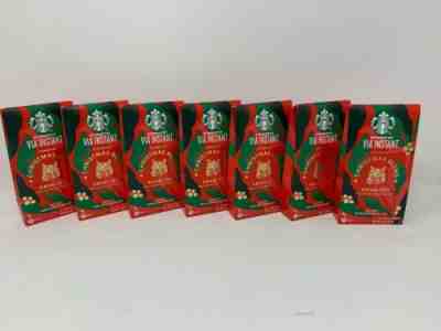 Starbucks VIA Instant Coffee Christmas Blend Vintage 2019 7 Boxes 84 Packets NEW - Sold on eBay Jan, 13th 2020 for $77.23