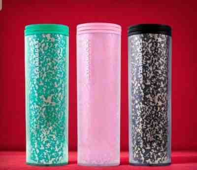 Starbucks Gold Foil Tumblers Set Of 3 Pink, Black, Green - Sold on eBay Jan, 13th 2020 for $44.99