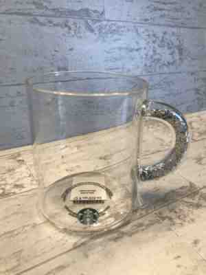 NEW 2019 Starbucks Christmas Glass Mug with Glitter Handle 12 Oz. - Sold on eBay Jan, 13th 2020 for $35.00
