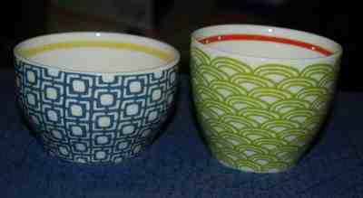 Lot Of (2) Starbucks 2009 New Bone China Stack-Able Cups/Bowls Without Handles - Sold on eBay Jan, 13th 2020 for $18.00