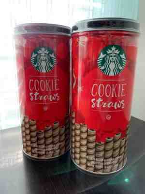 2 X Starbucks Cookie Straw Limited Time Offer 20 Count Each HOLIDAY TIN - Sold on eBay Jan, 13th 2020 for $16.65
