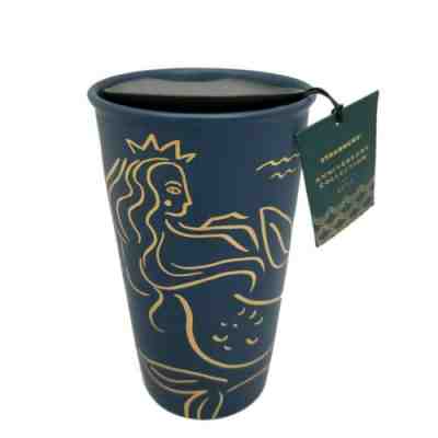Starbucks Mermaid Siren Travel Ceramic Tumbler 2017 Anniversary 12oz Coffee Mug - Sold on eBay Jan, 13th 2020 for $49.95