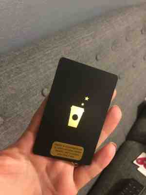 Mint Condition NO SCRATCHES Starbucks Gold Card 2008 Black Rewards Card HTF - Sold on eBay Jan, 13th 2020 for $52.00
