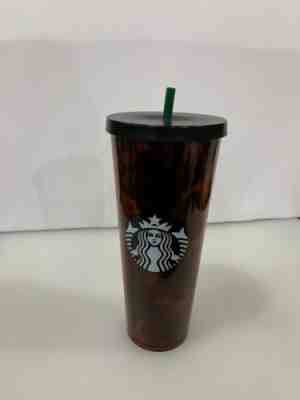 Starbucks Fall Venti Mocha swirl Tortoise Shell Tumbler Travel Cup 24oz , New ! - Sold on eBay Jan, 13th 2020 for $34.20