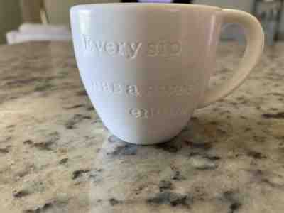 2013 Starbucks White 3 OZ Expresso Coffee Mug “ Every Sip Has A Sweet Ending ” - Sold on eBay Jan, 13th 2020 for $15.00