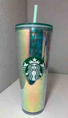 Starbucks Iridescent Tumbler 24 Oz Mermaid Tail Waves Rare HTF - Sold on eBay Jan, 13th 2020 for $35.00