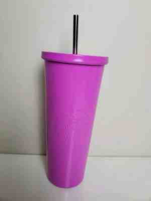 Starbucks Cold Cup 24oz Stainless Steel Straw Shinny Magenta Color - Sold on eBay Jan, 12th 2020 for $59.99