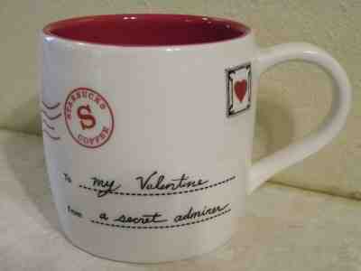 Starbucks 2010 Valentine Coffee Cup Mug My Valentine Love Letter Secret Admirer  - Sold on eBay Jan, 12th 2020 for $15.99
