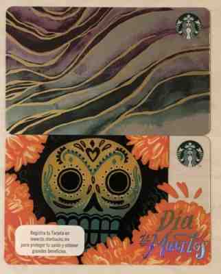 Starbucks MEXICO Dia de Muertos Day Of The Dead And Special Edition 2 Card Lot - Sold on eBay Jan, 12th 2020 for $17.99
