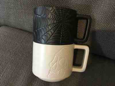 Starbucks Halloween Mugs Spiderweb Skull Cups Set of 2 Limited Edition 2019 - Sold on eBay Jan, 12th 2020 for $25.00