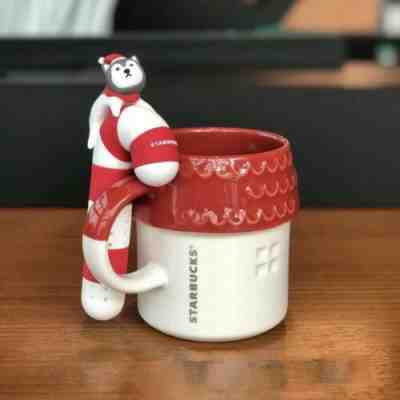 New Starbucks 2018 China Christmas 12oz Lovely Roof Husky Design Mug - Sold on eBay Jan, 4th 2020 for $35.00