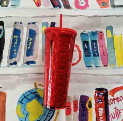 NEW Starbucks Red Embossed Heart Cold Cup Tumbler Venti 24 oz Valentine's 2019 - Sold on eBay Jan, 15th 2020 for $30.00
