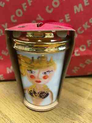 NEW Starbucks Siren ceramic Christmas ornament w/metallic gold top  LAST ONE! - Sold on eBay Jan, 14th 2020 for $17.49