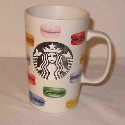 Starbucks Coffee Cup 2015 Dot Collection French MACARONS Rainbow Mug 16oz - Sold on eBay Jan, 14th 2020 for $20.00