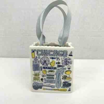Starbucks Chicago Been There Tote Bag Ceramic Christmas Ornament Gift Holder New - Sold on eBay Jan, 14th 2020 for $21.99