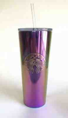 NEW Starbucks 2019 Iridescent Summer Tumbler Venti 24oz Purple Gold Blue - Sold on eBay Jan, 14th 2020 for $39.97