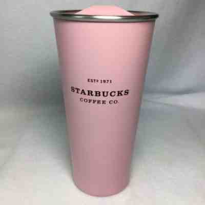 Starbucks Heritage Pink Tumbler Stainless Steel Mug Coffee Cup 1971 Europe 16 Oz