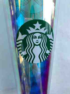 Starbucks Venti Cold Tumbler Iridescent Holographic Scales Pattern Holiday 2019  - Sold on eBay Jan, 14th 2020 for $40.00
