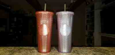 Starbucks Fall 2019 Limited Edition Studded Tumbler Cup - Rose Gold - Silver - - Sold on eBay Jan, 14th 2020 for $60.00