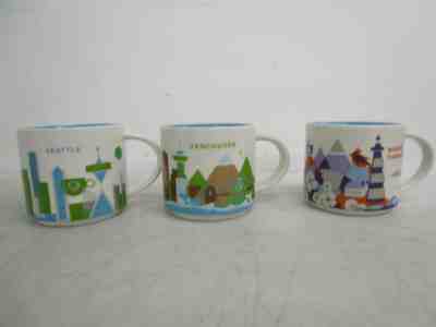 Starbucks You Are Here Series Mugs Vancouver North Carolina Seattle - Sold on eBay Jan, 14th 2020 for $32.01