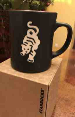 STARBUCKS BLACK MATTE SUMATRA TIGER COFFEE MUG CUP 18 OZ 2012 - Sold on eBay Jan, 14th 2020 for $19.00