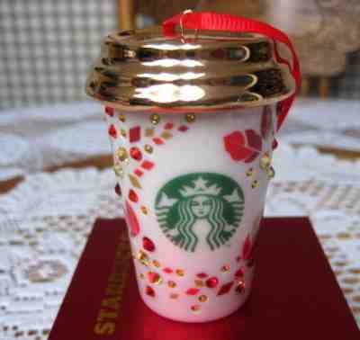 STARBUCKS HOLIDAY 2013  ANNUAL CHRISTMAS ORNAMENT SWAROVSKI CRYSTALS  FREE SHIP - Sold on eBay Jan, 14th 2020 for $69.99