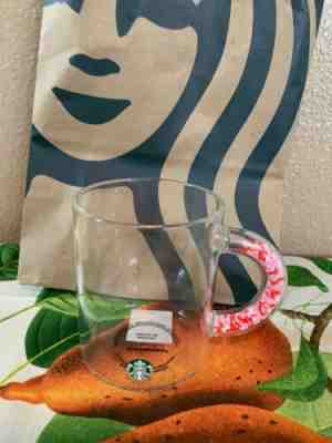 2020 Starbucks Confetti Hearts Handle Glass Mug Valentines Cup Brand New! - Sold on eBay Jan, 14th 2020 for $28.99