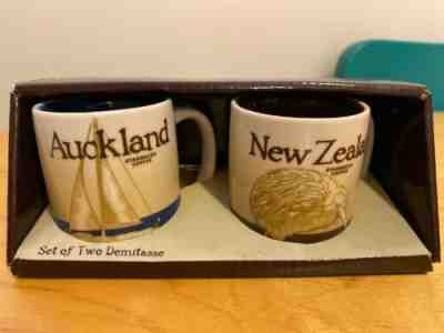 STARBUCKS Auckland & New Zealand NEW demitasse set 3oz mini mugs - Sold on eBay Jan, 14th 2020 for $30.00
