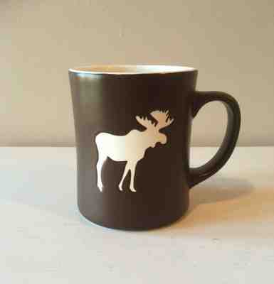 STARBUCKS MOOSE Original 2009 COFFEE MUG Brown Cup EMBOSSED New Bone China 16 oz - Sold on eBay Jan, 14th 2020 for $24.99