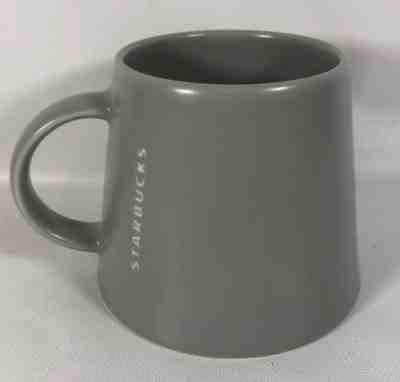 2013 Starbucks Coffee Matt Gray Tapered Wide Base Embossed Mug 16oz tip-proof - Sold on eBay Jan, 14th 2020 for $17.99
