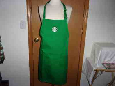 NEW Starbucks Coffee Barista Apron Embroidered Logo Dark Green Adjustable Neck  - Sold on eBay Jan, 14th 2020 for $18.00