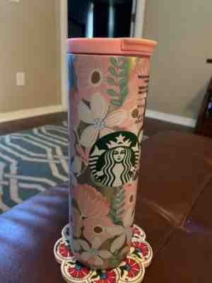 Starbucks Pink Floral Stainless Steel Tumbler 16 Oz 2020 NWT! - Sold on eBay Jan, 14th 2020 for $20.50