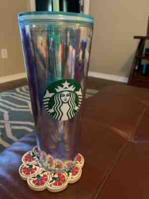 STARBUCKS  IRIDESCENT RAINBOW SIREN SCALES MERMAID 24OZ TUMBLER NEW  - Sold on eBay Jan, 14th 2020 for $20.50