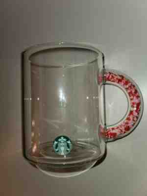 Brand New Never Used Starbucks Valentines Day 2020 Hearts Handle Glass Mug - Sold on eBay Jan, 16th 2020 for $20.50